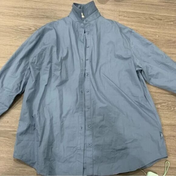Azur fit oversized cotton tshirt blue size large - Picture 1 of 10